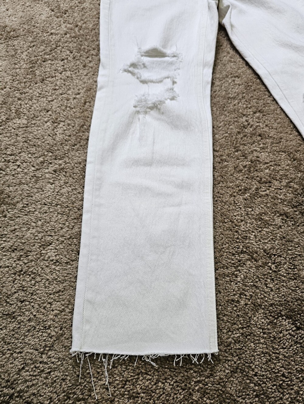 GAP Women's High-Rise Ivory Straight Leg Jeans - Picture 2 of 13